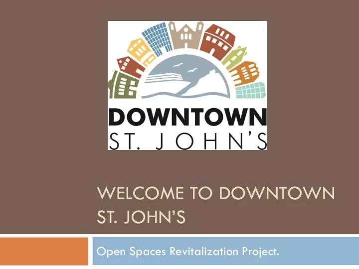 welcome to downtown st john s
