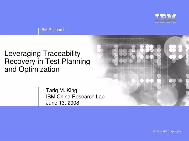 leveraging traceability recovery in test planning and optimization