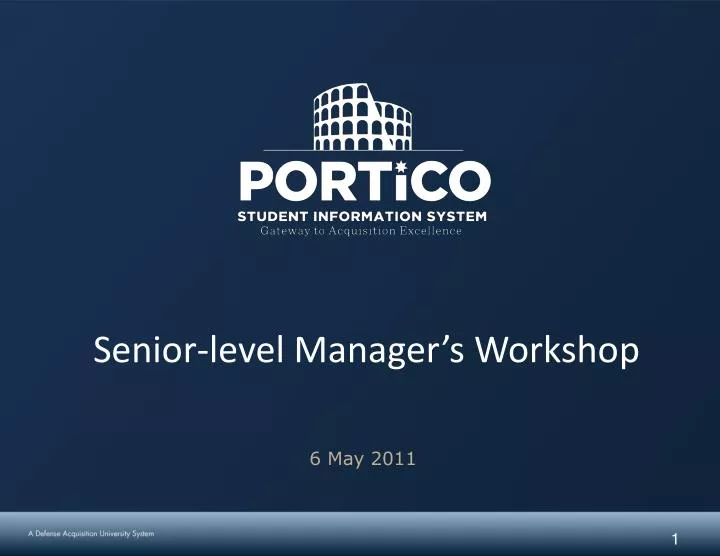 senior level manager s workshop