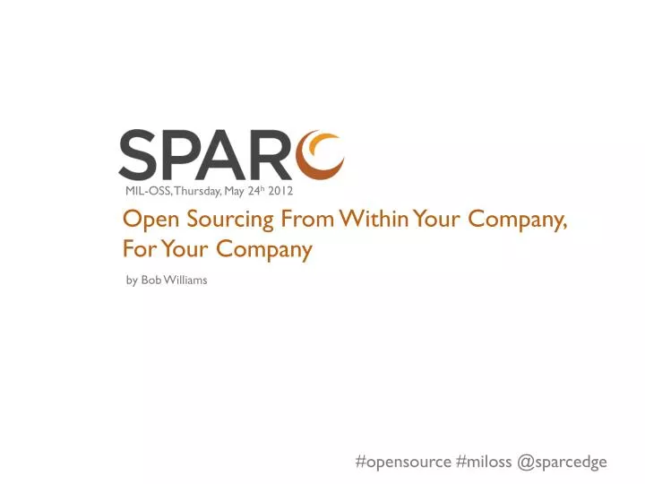open sourcing from within your company for your company