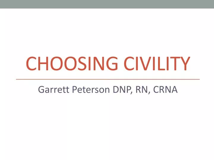 choosing civility