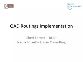 QAD Routings Implementation