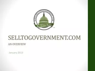 selltogovernment.com an overview