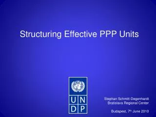 Structuring Effective PPP Units