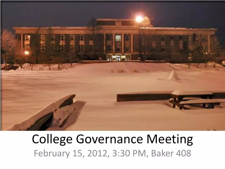 college governance meeting