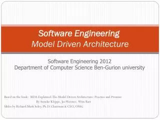 Software Engineering Model Driven Architecture