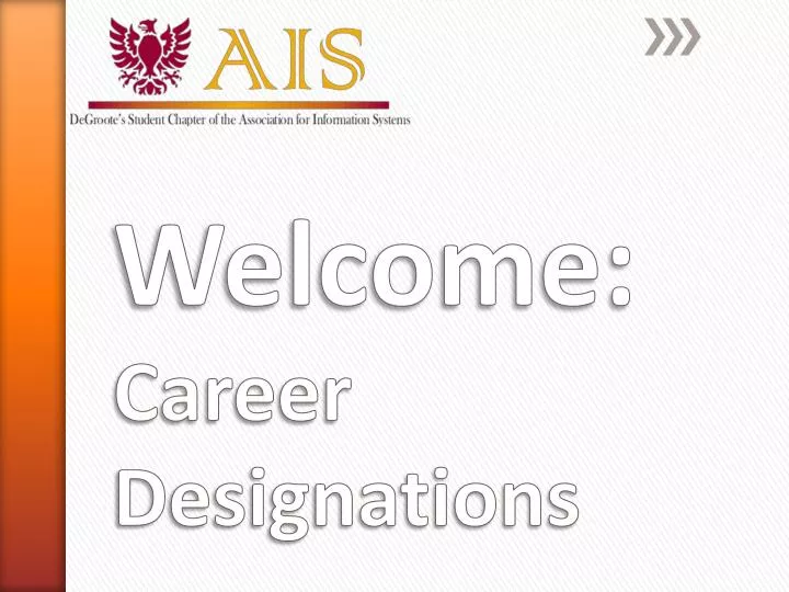 welcome career designations