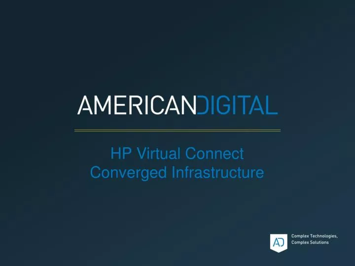 hp virtual connect converged infrastructure