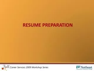 Resume Preparation