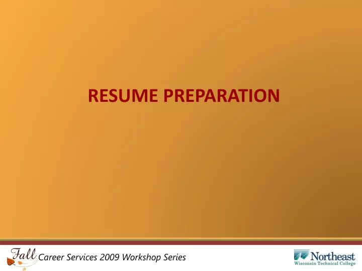 resume preparation