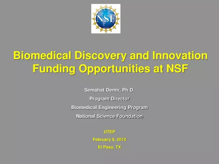 biomedical discovery and innovation funding opportunities at nsf