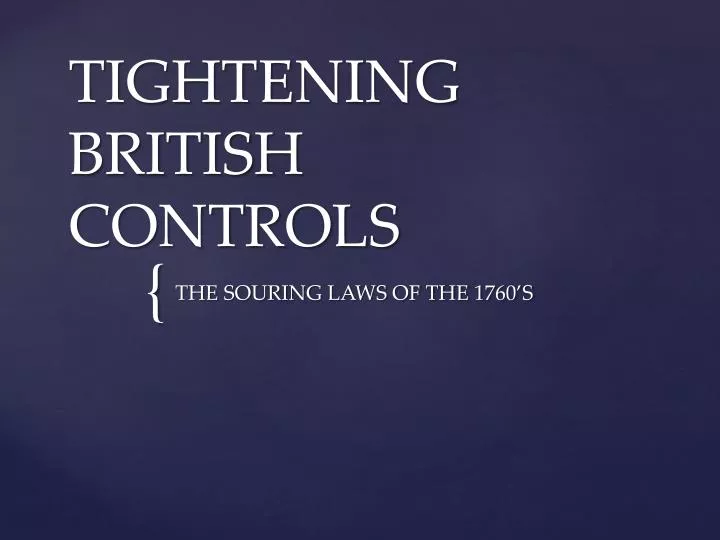 tightening british controls