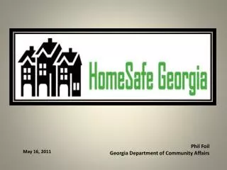 Phil Foil Georgia Department of Community Affairs