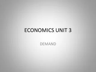 ECONOMICS UNIT 3