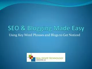 SEO &amp; Blogging Made Easy