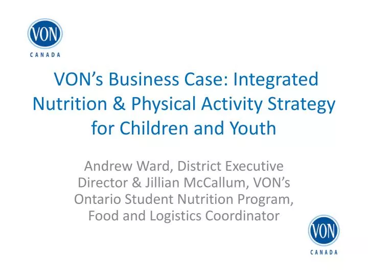 von s business case integrated nutrition physical activity strategy for children and youth