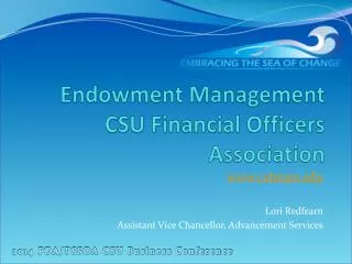 Endowment Management CSU Financial Officers Association