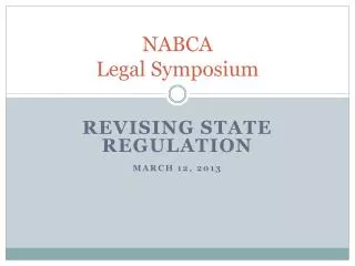 NABCA Legal Symposium