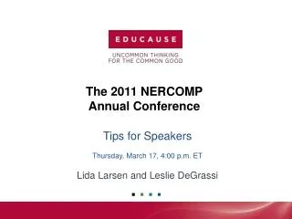 The 2011 NERCOMP Annual Conference