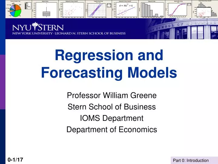 regression and forecasting models