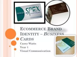 Ecommerce Brand Identity – Business Cards