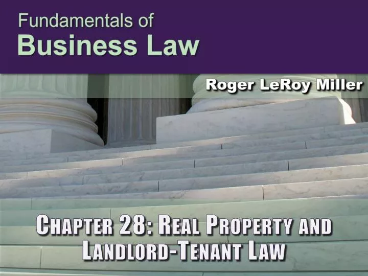 chapter 28 real property and landlord tenant law