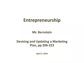 Entrepreneurship