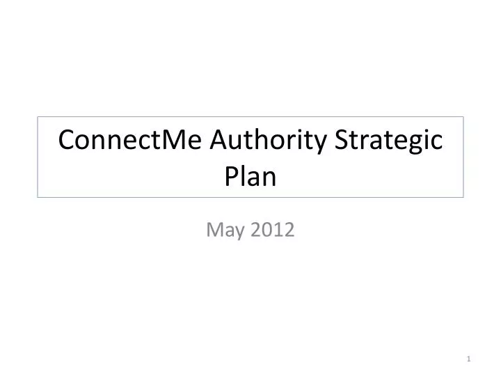 connectme authority strategic plan