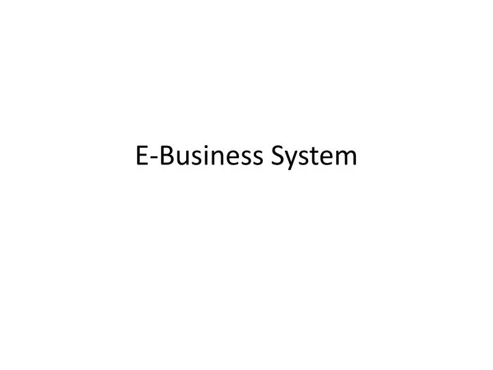 e business system