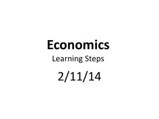 Economics Learning Steps