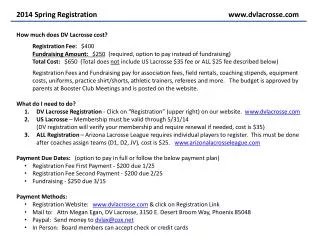 2014 Spring Registration	www.dvlacrosse.com