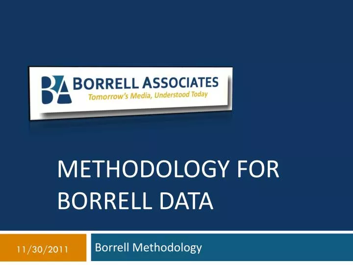 methodology for borrell data