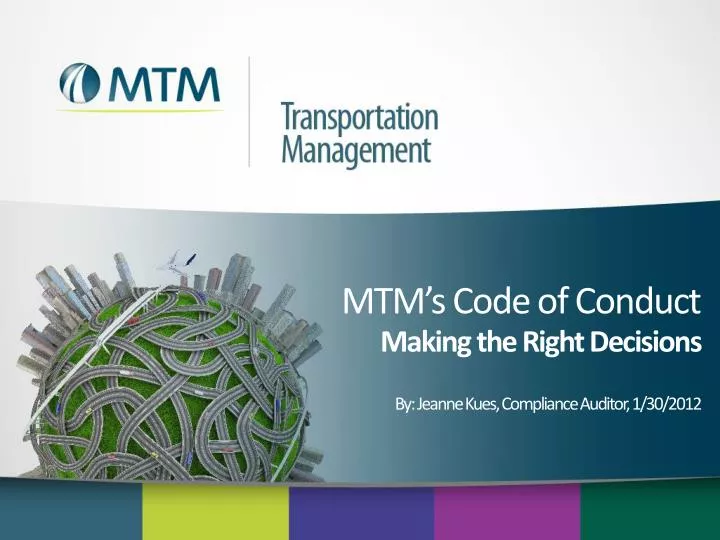 mtm s code of conduct