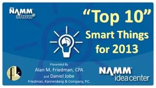 “Top 10” Smart Things for 2013