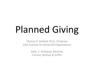 Planned Giving