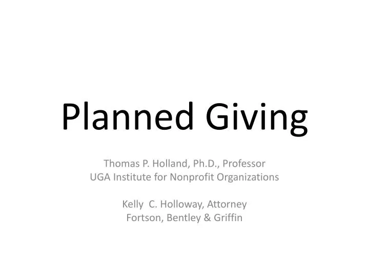 planned giving