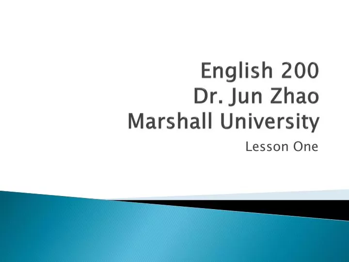 english 200 dr jun zhao marshall university