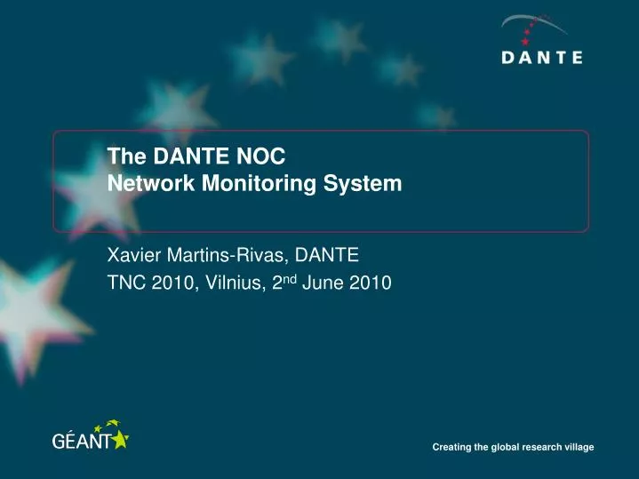 the dante noc network monitoring system