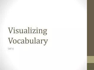 Visualizing Vocabulary