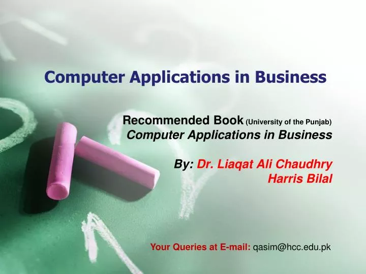 computer applications in business