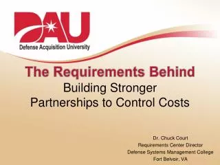 Building Stronger Partnerships to Control Costs