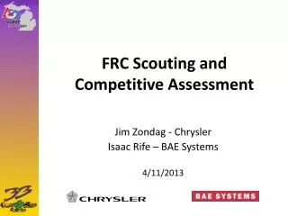 FRC Scouting and Competitive Assessment