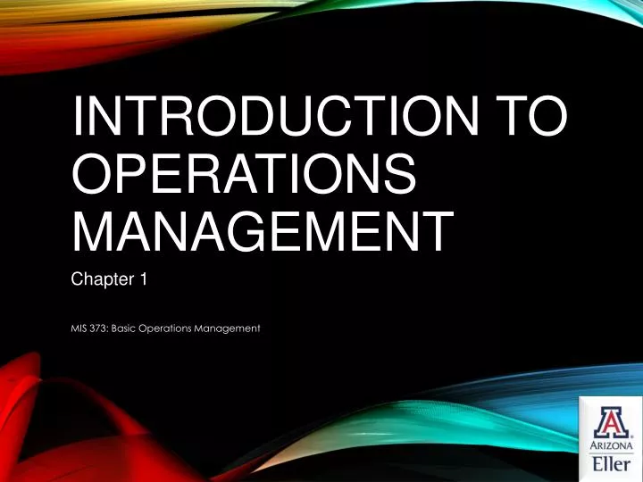 introduction to operations management