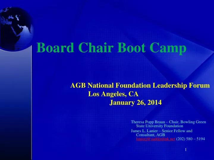 board chair boot camp