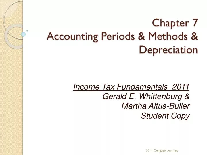 chapter 7 accounting periods methods depreciation