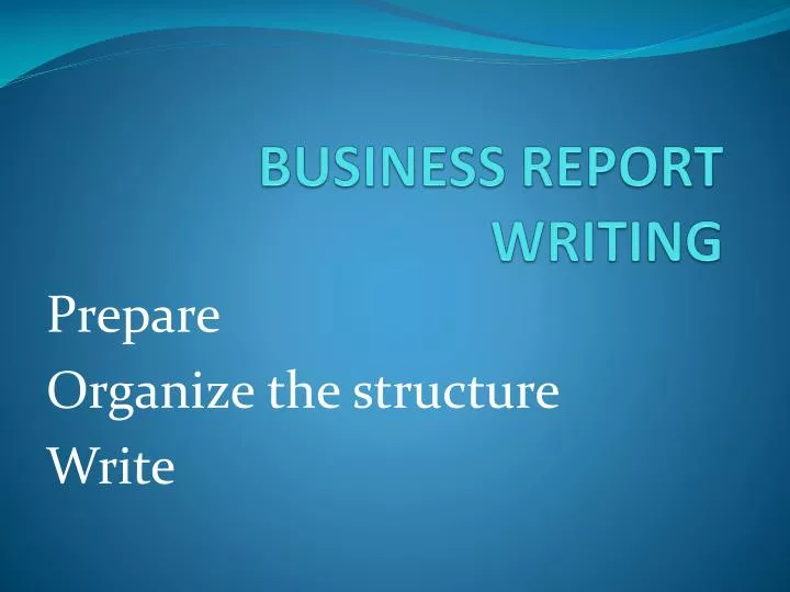 business report writing