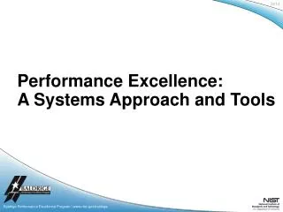 Baldrige Performance Excellence Program | www.nist.gov/baldrige