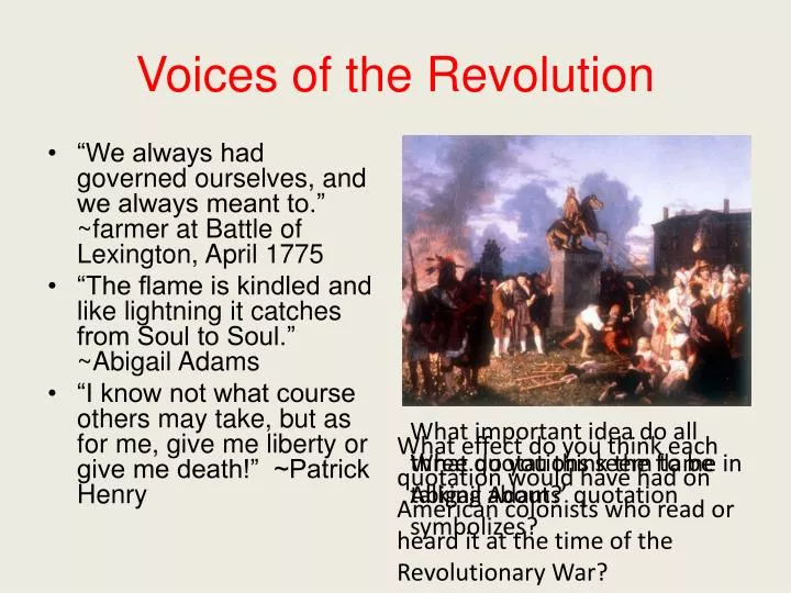 voices of the revolution