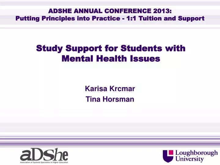 study support for students with mental health issues