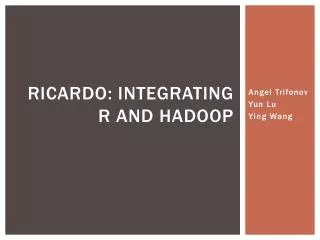 Ricardo: Integrating R and Hadoop